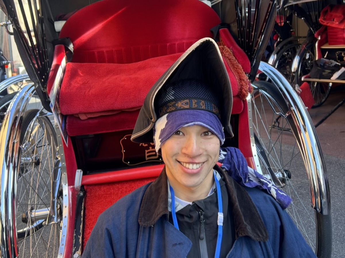 人力車えびす屋 奈良店の俥夫、岡村 佳祐の顔写真