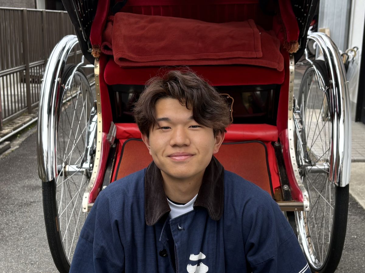 人力車えびす屋 奈良店の俥夫、小西 泰次郎の顔写真