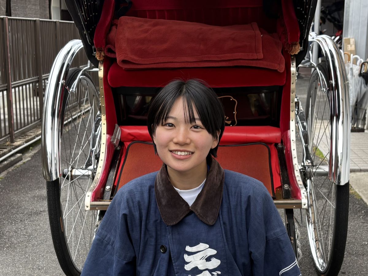 人力車えびす屋 奈良店の俥夫、高橋 つぐみの顔写真